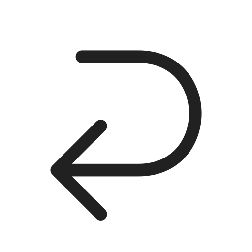 Ic, fluent, arrow, hook, down, left, regular icon