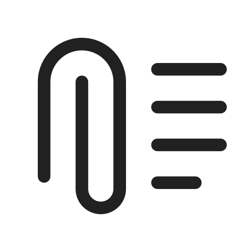 Ic, fluent, attach, text, regular icon