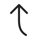 Ic,Fluent,Arrow,Curve,Up,Left,Regular
