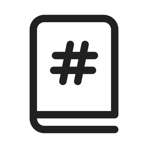Ic, fluent, book, number, regular icon