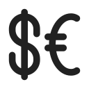 Ic,Fluent,Currency,Dollar,Euro,Filled