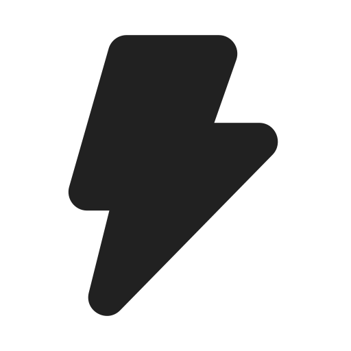 Ic, fluent, flash, on, filled icon