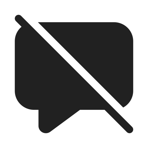Ic, fluent, comment, off, filled icon