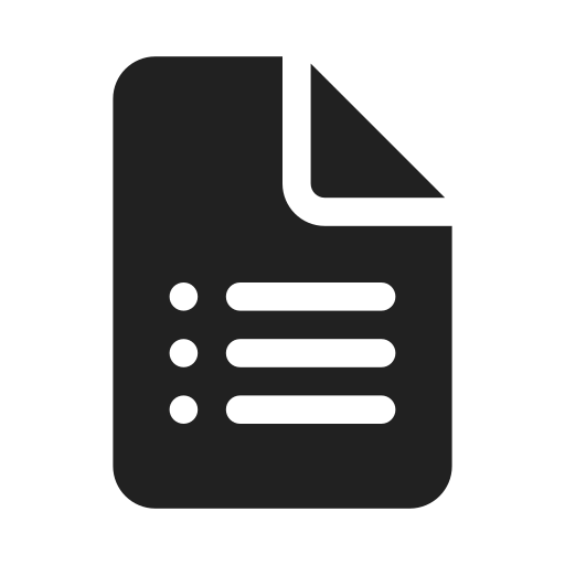 Ic, fluent, document, bullet, list, filled icon