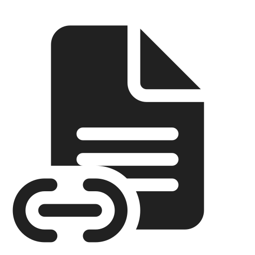 Ic, fluent, document, text, link, filled icon