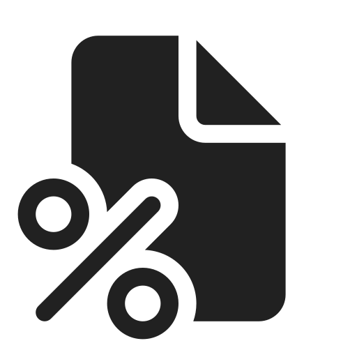 Ic, fluent, document, percent, filled icon