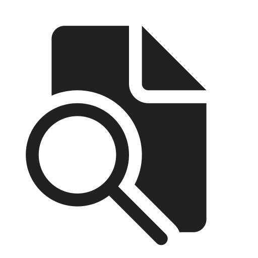 Ic, fluent, document, search, filled icon
