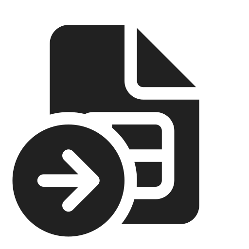 Ic, fluent, document, table, arrow, right, filled icon