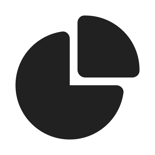 Ic, fluent, data, pie, filled icon