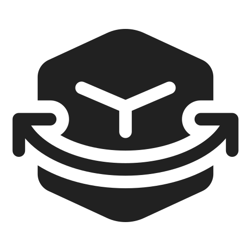 Ic, fluent, cube, rotate, filled icon