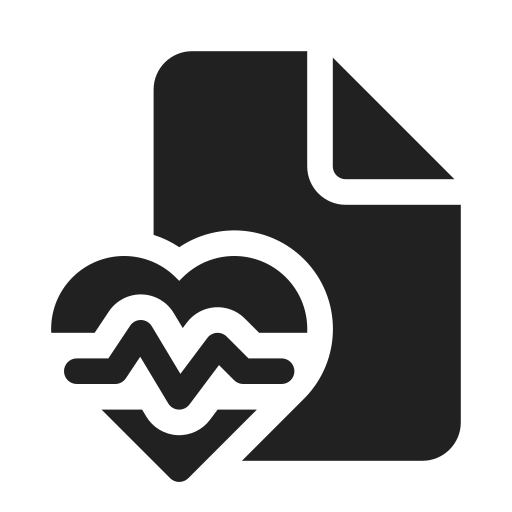 Ic, fluent, document, heart, pulse, filled icon