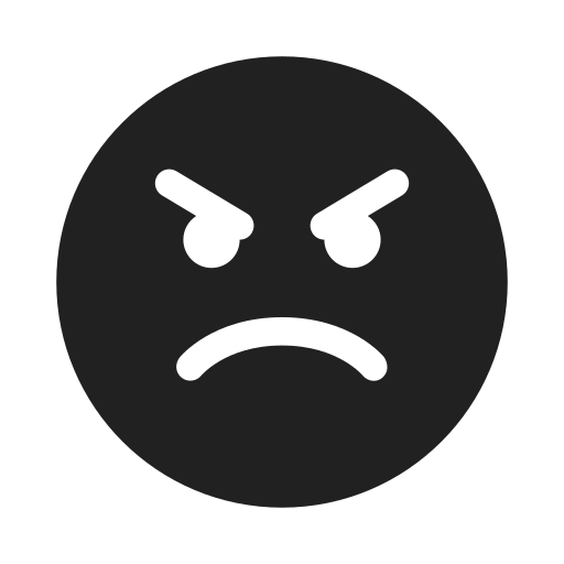 Ic, fluent, emoji, angry, filled icon