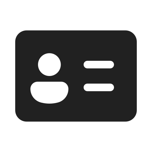 Ic, fluent, contact, card, filled icon