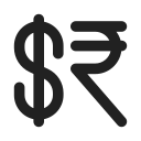 Ic,Fluent,Currency,Dollar,Rupee,Filled