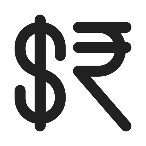 Ic, fluent, currency, dollar, rupee, filled icon