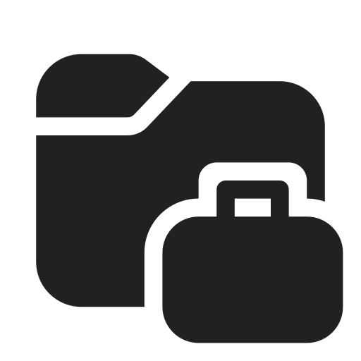Ic, fluent, folder, briefcase, filled icon