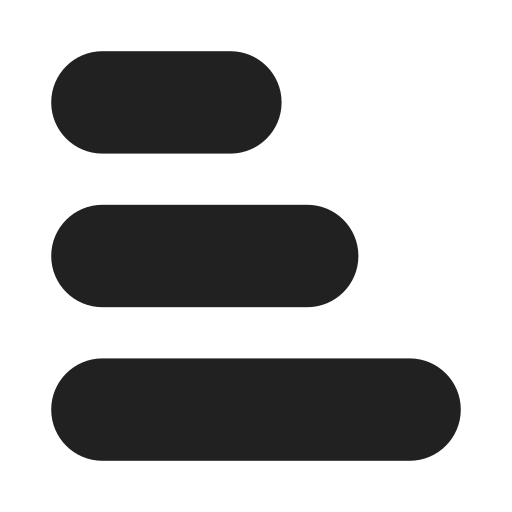 Ic, fluent, data, bar, horizontal, filled icon
