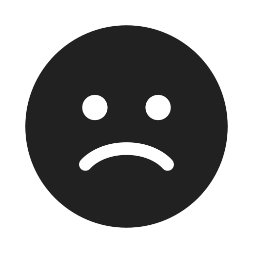 Ic, fluent, emoji, sad, filled icon