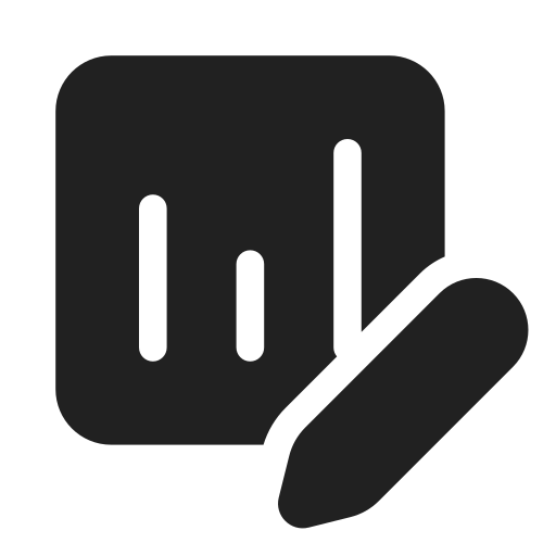 Ic, fluent, data, usage, edit, filled icon