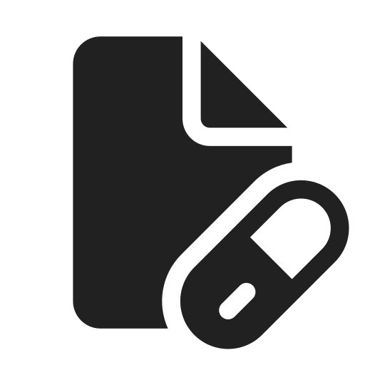Ic, fluent, document, pill, filled icon