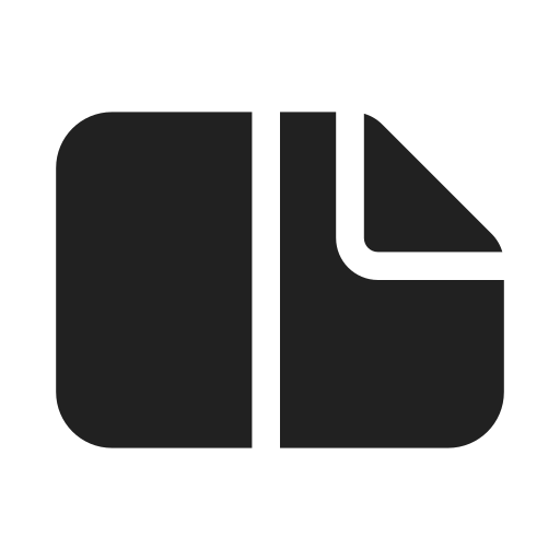 Ic, fluent, document, landscape, split, filled icon