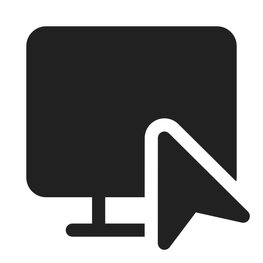 Ic, fluent, desktop, cursor, filled icon