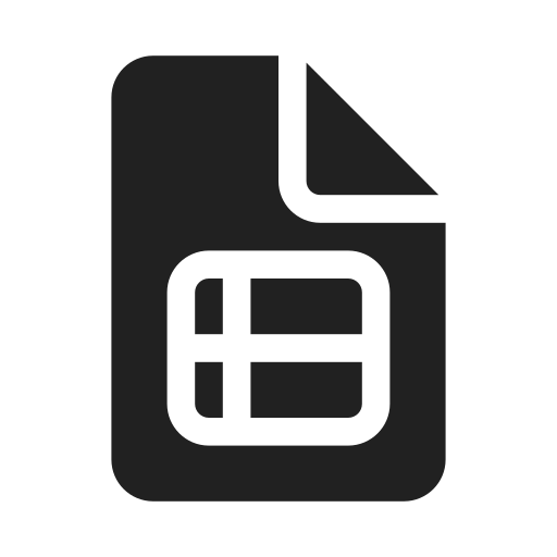 Ic, fluent, document, table, filled icon
