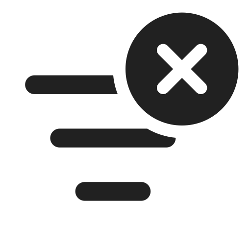 Ic, fluent, filter, dismiss, filled icon