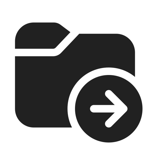 Ic, fluent, folder, arrow, right, filled icon