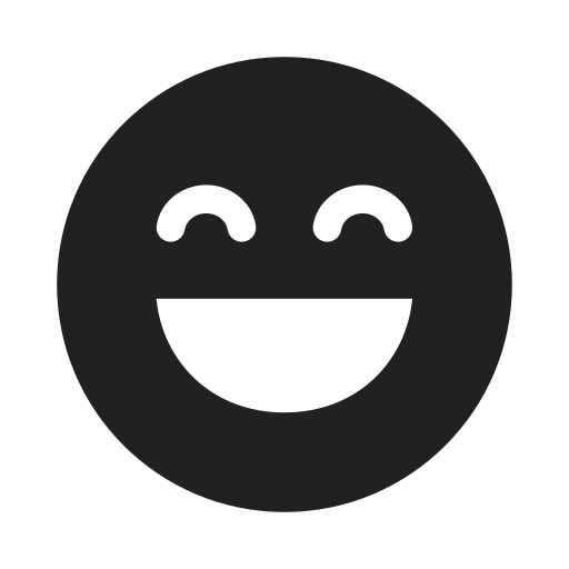 Ic, fluent, emoji, laugh, filled icon