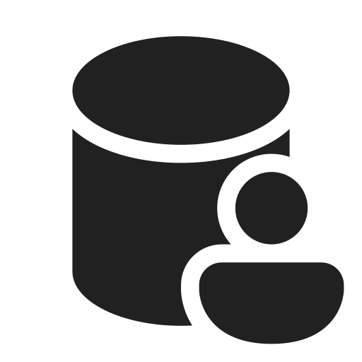 Ic, fluent, database, person, filled icon