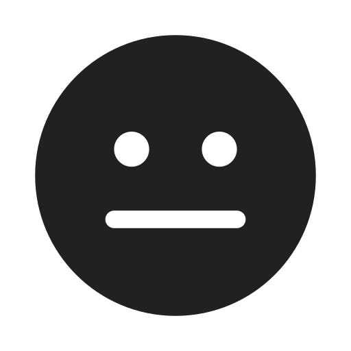 Ic, fluent, emoji, meh, filled icon