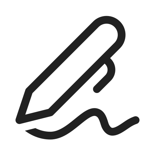Ic, fluent, signature, regular icon