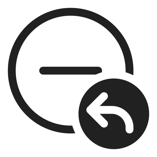 Ic, fluent, subtract, circle, arrow, back, regular icon