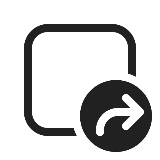Ic, fluent, square, arrow, forward, regular icon