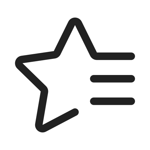 Ic, fluent, star, line, horizontal, 3, regular icon