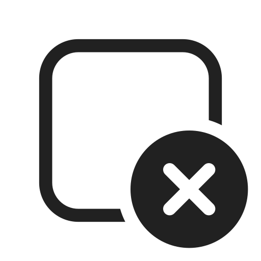 Ic, fluent, square, dismiss, regular icon