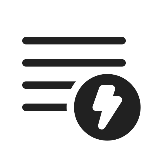 Ic, fluent, text, column, one, wide, lightning icon