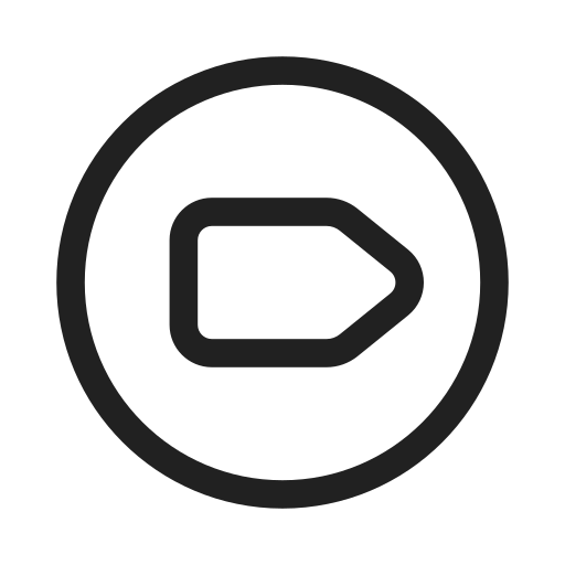 Ic, fluent, tag, circle, regular icon
