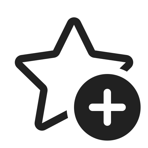 Ic, fluent, star, add, regular icon