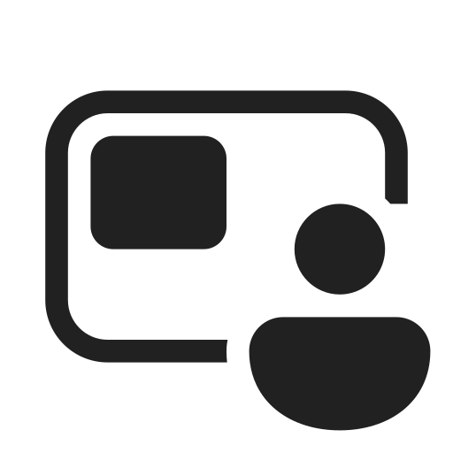 Ic, fluent, share, screen, person, overlay, regular icon