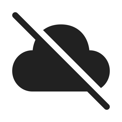 Ic, fluent, cloud, off, filled icon