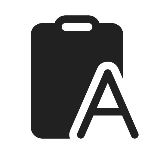 Ic, fluent, clipboard, letter, filled icon