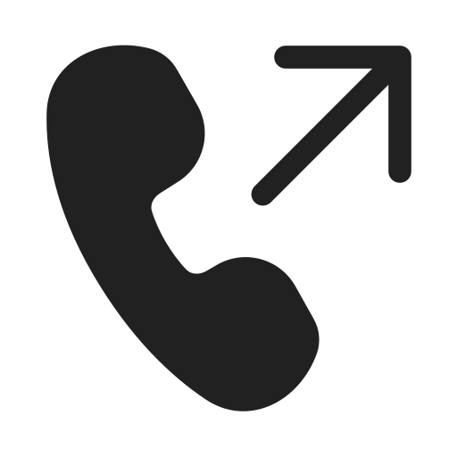 Ic, fluent, call, outbound, filled icon