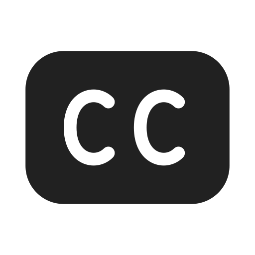 Ic, fluent, closed, caption, filled icon
