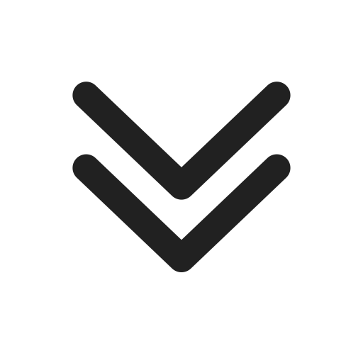 Ic, fluent, chevron, double, down, filled icon