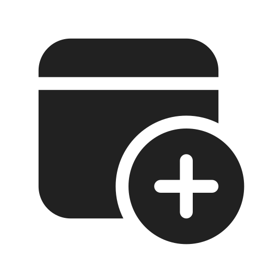 Ic, fluent, calendar, add, filled icon