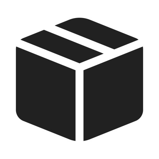 Ic, fluent, box, filled icon