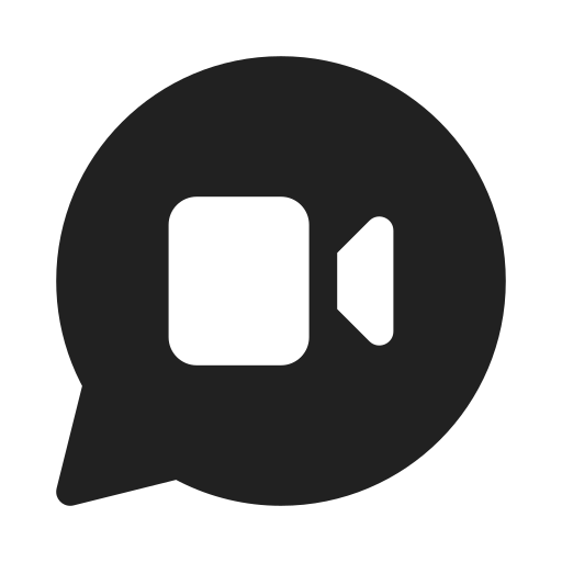 Ic, fluent, chat, video, filled icon