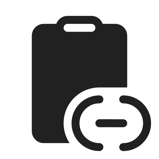 Ic, fluent, clipboard, link, filled icon